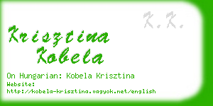 krisztina kobela business card